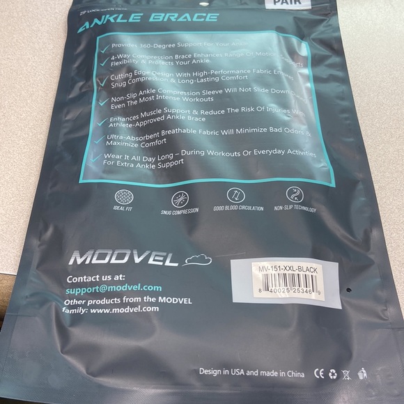 Modvel ankle brace. Size XXL Black - Picture 2 of 2